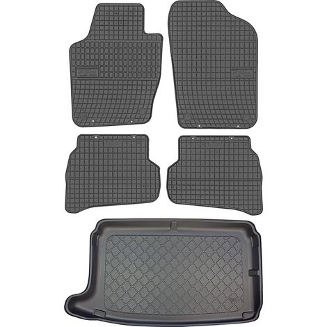 Volkswagen Polo V 6R Schrägheck (05.2009–09.2017) – Set: Gummifußmatten + Kofferraummatte (1/5)