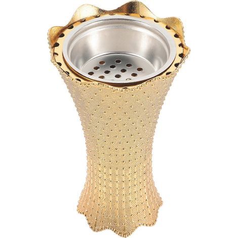 Bakhoor Retro-Räuchergefäß, Tisch-Räuchergefäß, Dekoratives Wohnaccessoire – 11,50 x 7,50 x 7,50 cm – Gold (1/4)
