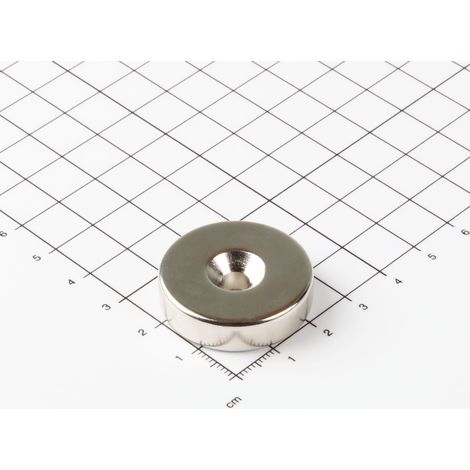 Magna-C Neodym-Ringmagnet Ø30xØ5,5x8mm mit konischer Senkung
