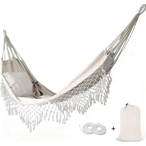 Amaca da giardino per il relax - Dormire all'aperto - Custodia per il trasporto inclusa, Adatta per escursioni e trekking - Cuscino non incluso