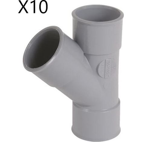 Lot de 10 Culottes d'Embranchements PVC Femelle/Femelle BF144 Ø32mm 45° - 101514110