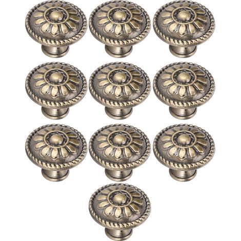 Poignées de Porte Vintage en Alliage de Zinc - Lot de 10 Poignées Antiques pour Meubles (1/5)