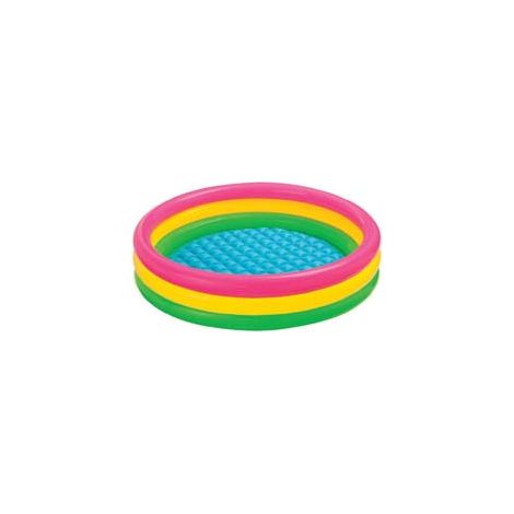 PISCINA GONFIABILE TONDA 3 ANELLI +2 ANNI ø cm.114x25h. peso kg.1,20 (57412) INTEX (1/5)