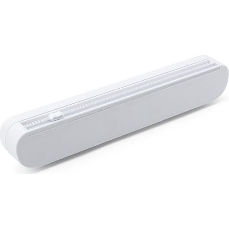 Coupe Film Alimentaire,Film Cutter,Distributeur D'emballage Alimentaire, Adapté Pour Couper Des Volumes De Plastique, Film Transparent (blanc) (1/5)