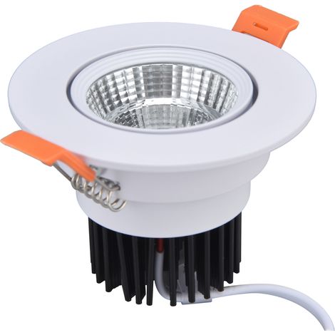 Spots encastrés LED 7W à angle réglable, lumière douce, économie d'énergie, installation facile et stable, large gamme d'applications. (1/5)