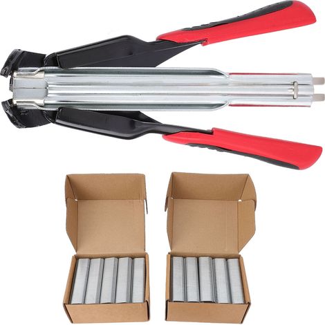 Pince à anneaux pour clôture avec 5000 clous C20, outil de fixation pour clôture grillagée (1/5)