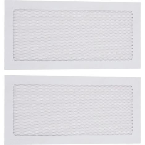 Lot de 2 filtres anti-poussière pour ventilateur PC 120x240mm cadre aimanté grille fine PVC couvre-filtre blanc (1/5)