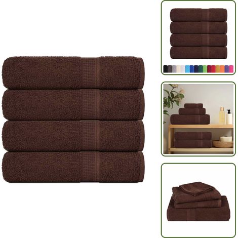 Badetücher 4 Stk. Braun 100x150 cm 360 g/m² 100% Baumwolle - Badetuch - Badetücher - Duschtuch - Handtuch (1/5)