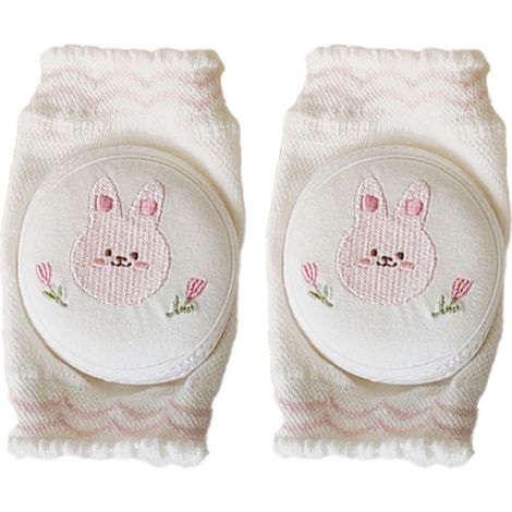 Protections pour genoux bébé en coton pur, douces, fines et élastiques - Aide à la marche pour enfant, antidérapantes et réglables (1/5)