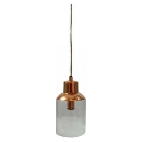 Opjet 011090 - Lampada a sospensione con collo in rame e vetro Ø13x24cm