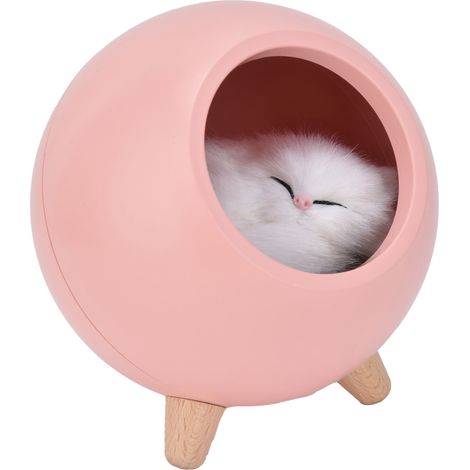 Lampe de table LED en forme de maison pour animaux, rechargeable par USB, veilleuse idéale comme cadeau d'anniversaire ou de Noël.