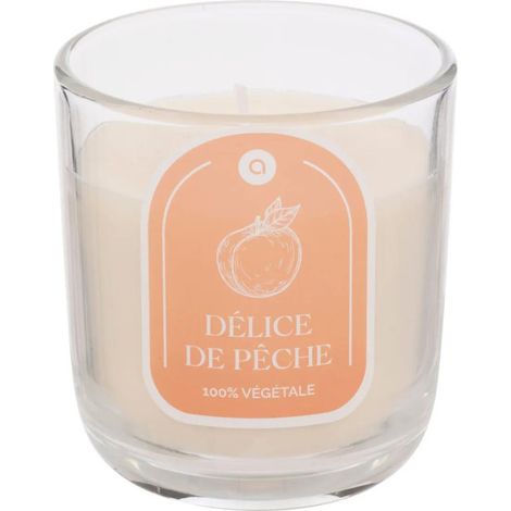 Bougie Parfumée en Verre "Floa" 210g Pêche (1/2)