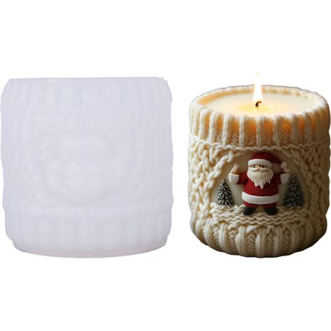 Stampo in silicone per candela di Babbo Natale, per la-GJ092 1
