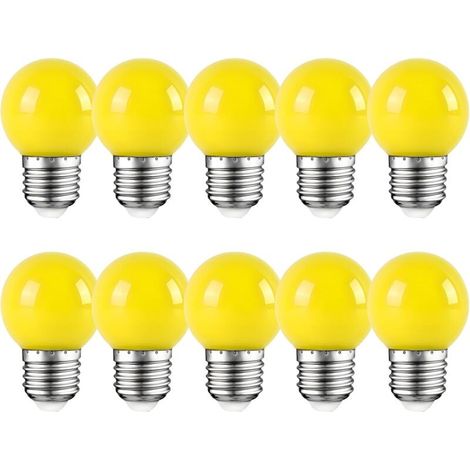 Cache ampoule E27, 2W, ampoule LED Edison, ampoule jaune pour golf, patio pour fête, noël, paquet de 10 [Classe énergétique E] (1/4)