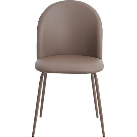 SEDIA BONNIE CON AMPIO SCHIENALE DI COLORE TORTORA 45X55X82 CM (1/2)