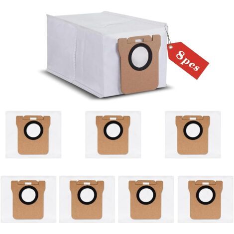 Lot de 8 sacs d'aspirateur compatibles avec Xiaomi X10+/X20+, 2,5 l, grande capacité, pour robot aspirateur Dreame L10s Ultra/L20 Ultra/L10 Ultra (1/5)