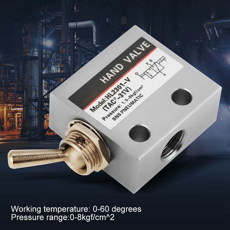 HL2301 3-Positionen 2-Port Hebelschalter, pneumatisches mechanisches Ventil (1/5)