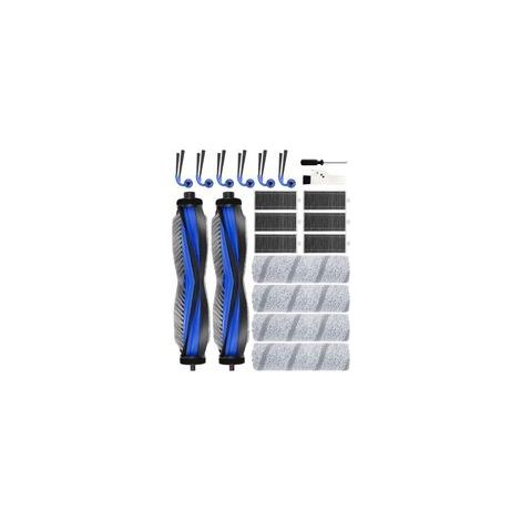 20 Accessoires pour ECOVACS DEEBOT X11 OmniCyclone/X11 Pro Omni Robot Aspirateur: 2 Brosses Principales, 6 Brosses Latérales, 6 Filtres, 4 Rouleaux de Lavage, 1 Brosse de Nettoyage, 1 Tournevis (1/5)