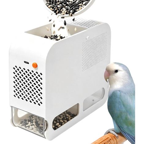 Séparateur électrique de nourriture pour oiseaux avec deux tiroirs (1/5)