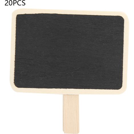 50 Pcs Mini Tableau Noir Clip Usine tiquette En Bois Message Board Marquage Outil pour Home OfficeSquare Forme (1/5)