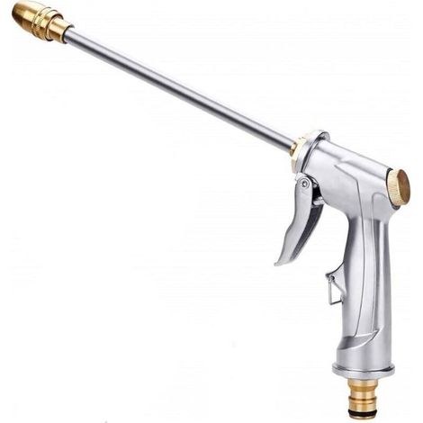 pistolet d'arrosage de jardin, douchette d'arrosage à haute pression réglable en métal, Bec de Pistolet étanches pour travaux de jardin, lavage de voiture, travaux de nettoyage