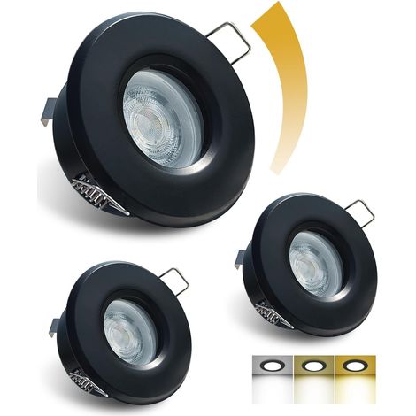 4x Blanc Encastré led IP65 Spot étanche 5W Encastrable Spot LED Blanc Chaud 3000K, Éclairage Plafond Encastré pour salle de bains, cuisine, salon, couloir(incl. Douille GU10)