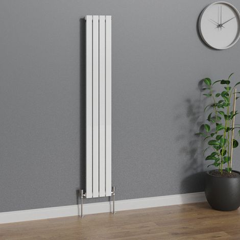 WarmeHaus Vertical 1800x272mm Flat Panel Radiator White Single (1/5)