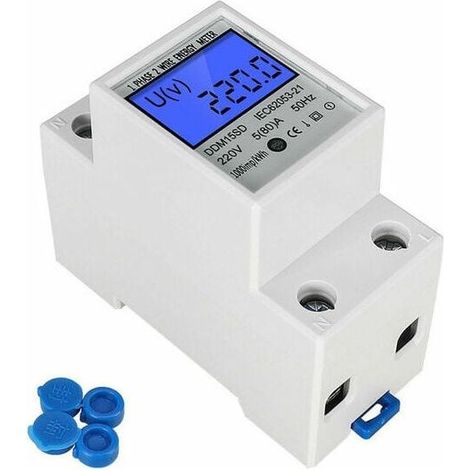 Compteur Électrique Numérique - 80A 220V - LCD - Compteur Intermédiaire/Courant - Non Calibré - Interface S0 (1/4)