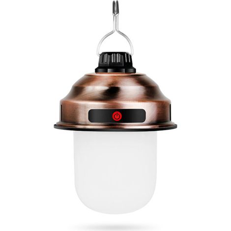 Mini Camping Lamp, Rechargeable LED Emergency Bulb, Classic Bronze (1/3)