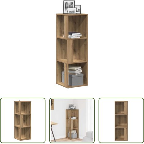 vidaXL Bois d'ingénierie - Armoire d'angle chêne artisanal 33x33x100 cm bois d'ingénierie (1/5)
