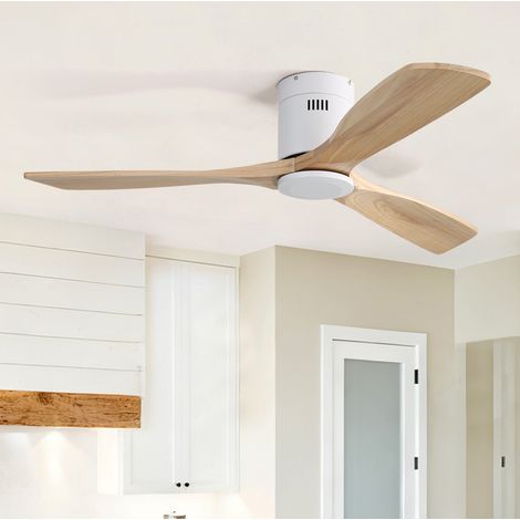 Ventilador de techo Ø132 cm, motor DC reversible, 6 velocidades, mando a distancia, temporizador, funcionamiento silencioso (1/5)