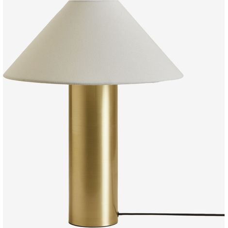Lampe de table Barak en lin et fer SKLUM Doré