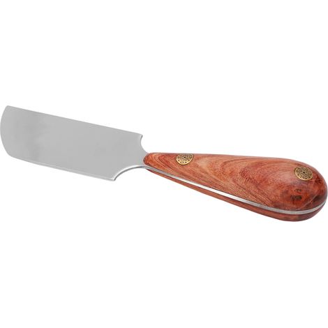 Couteau à cuir, lame en acier rapide, manche en bois, facile à manier, largement utilisé pour la découpe et la finition du cuir. (1/5)
