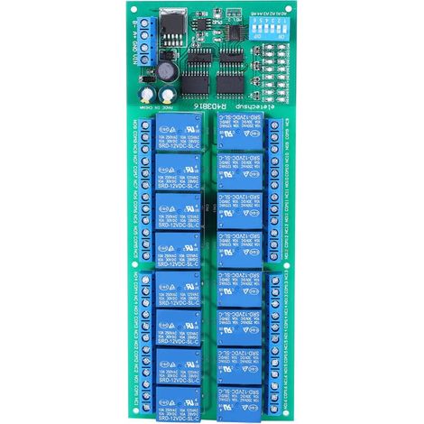 Modulo relè Ulisem DC 12V RS485 a 6 canali Modulo relè PLC Controller Porta seriale Interruttore Corrente di standby 11MA, relè (1/4)