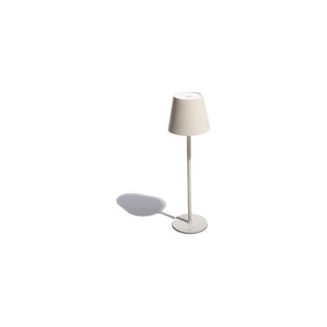Lampe de table avec contrôle tactile et intensité de la lumière réglable, lampe design de table de chevet ou bureau, recharge câble USB-C, batterie 1800 mAh, couleur blanche