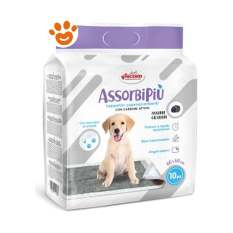 Record Assorbipiù Tappetini Assorbenti per Cani con Carbone Attivo (60x60cm) - Record Assorbipiù Tappetini Assorbenti per Cani con Carbone Attivo (60x60cm) - Confezione Da 40 Pezzi