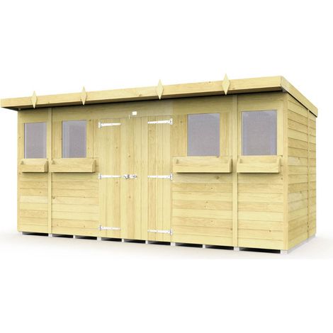 14 x 5 Pent Summer Shed