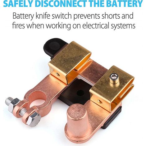 Side-opening brass battery switch, waterproof knife switch for power cut-off in vehicles, automotive power switch--DTEKGAZ
