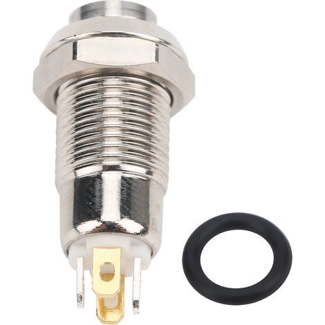 Interrupteur Momentané Étanche 8mm avec Voyant Lumineux Rouge 3V pour Démarrage (1/5)