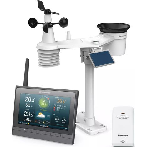 BRESSER Station météo 7-en-1 Wifi HD professionnelle différents modes d'affichage