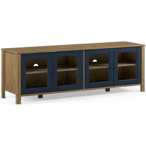 Mueble para televisión 4 puertas mod-Alexis acabado cera-navy, 150cm(ancho) 50cm(alto) 40cm(largo) (1/5)