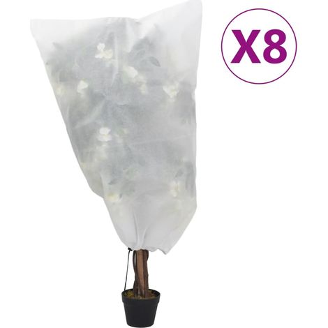 Wintervlies mit Kordelzug 8 Stk. 70 g/m² 0,8x0,8 m