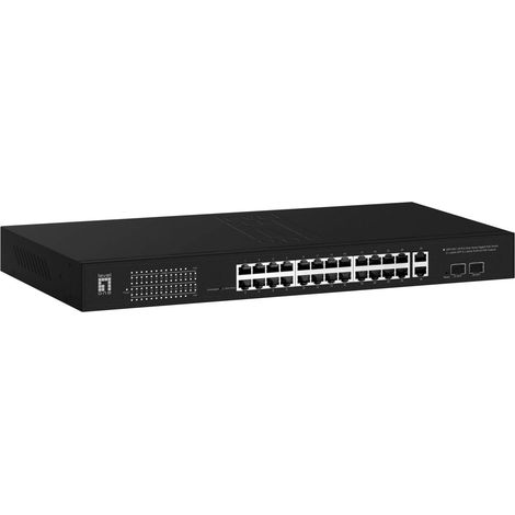 LevelOne GEP-2841 switch Gestionado L2 Gigabit Ethernet (10/100/1000) Energía sobre Ethernet (PoE) 1U Negro