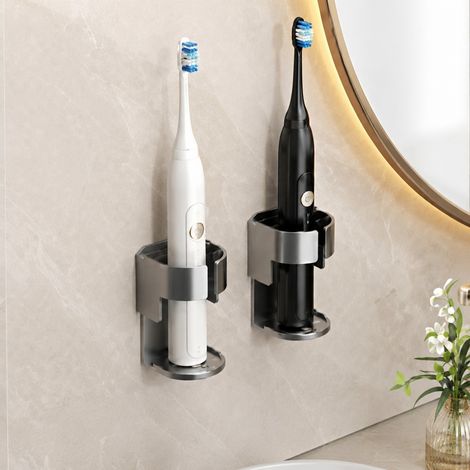 Lot de 3 Support Brosse Dent 11.7 x 6.2 cm Aluminium - Porte Brosse Salle de Bain (1/4)