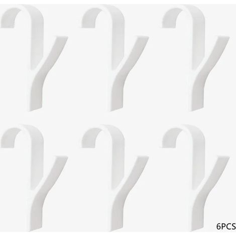 6 pièces de haute qualité cintre pour sèche-serviettes radiateur Rail cintre bain crochet support écharpe cintre (1/4)