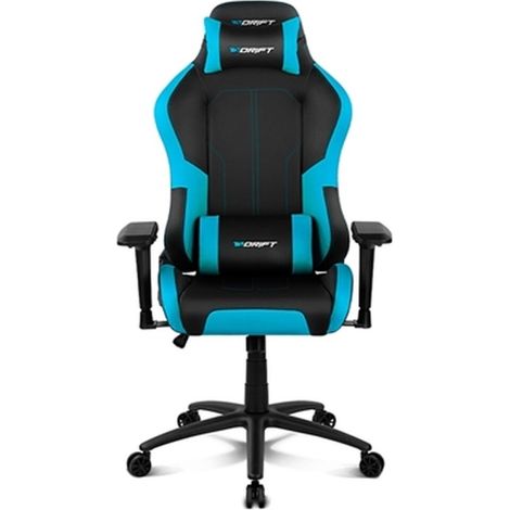 Drift DR250R - Fauteuil de jeu professionnel, similicuir, accoudoirs réglables 4D, piston de classe 4, siège inclinable, réglable en hauteur, dossier inclinable, coussins lombaires et cervicaux, coule (1/5)