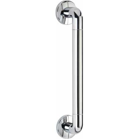 WENKO Maniglia di sicurezza da parete Secura 43 cm, barra di supporto per bagno e WC, viti e tasselli inclusi, capacità di carico 120 kg, alluminio, 43x7x8 cm, Lucido (1/5)