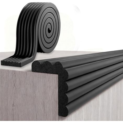 2 Pièces Protection de bord en mousse, auto-adhésive, haute densité, NBR, pour table, lit, bureau, meubles