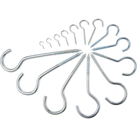 20 crochets à œillet - 30 mm - pour mur/plafond et extérieur (1/5)
