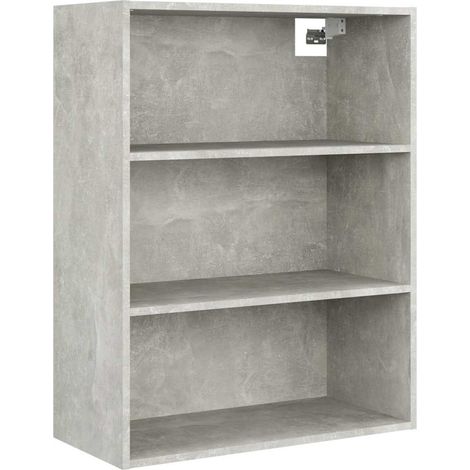 Armadietto Pensile a Parete Grigio Cemento 69,5x32,5x90 cm DAS515905 (1/5)
